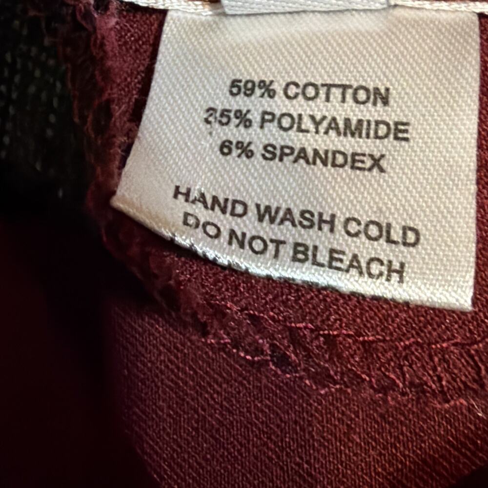 NWT Unique Vintage Burgundy Fit & Flare Dress Retro Pinup Swing Midi Sz L 10/12 - Picture 5 of 11